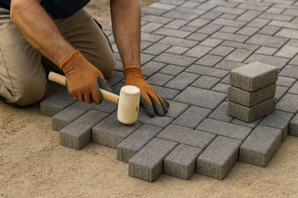 pose de pavé
