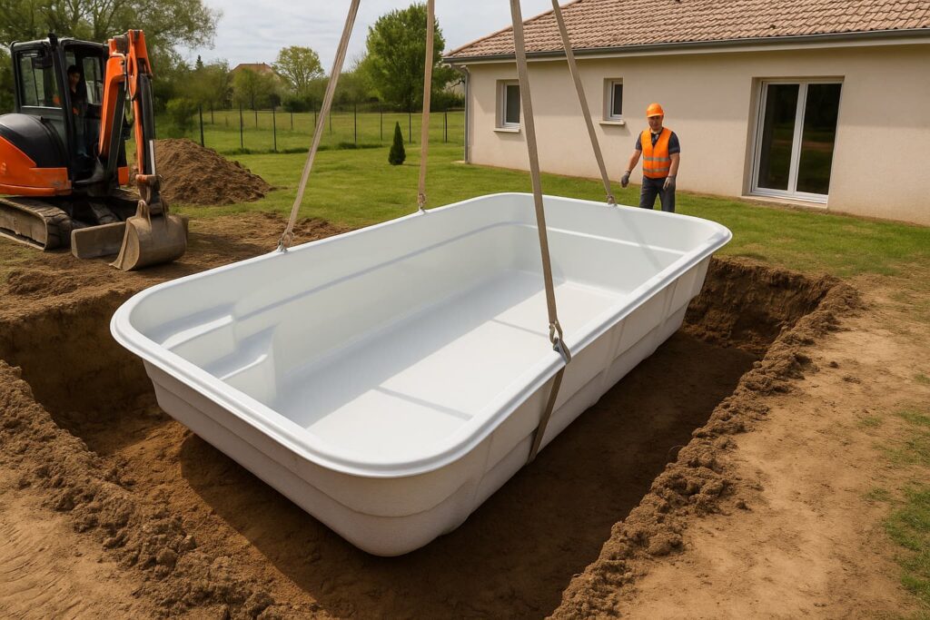 pose de piscine coque